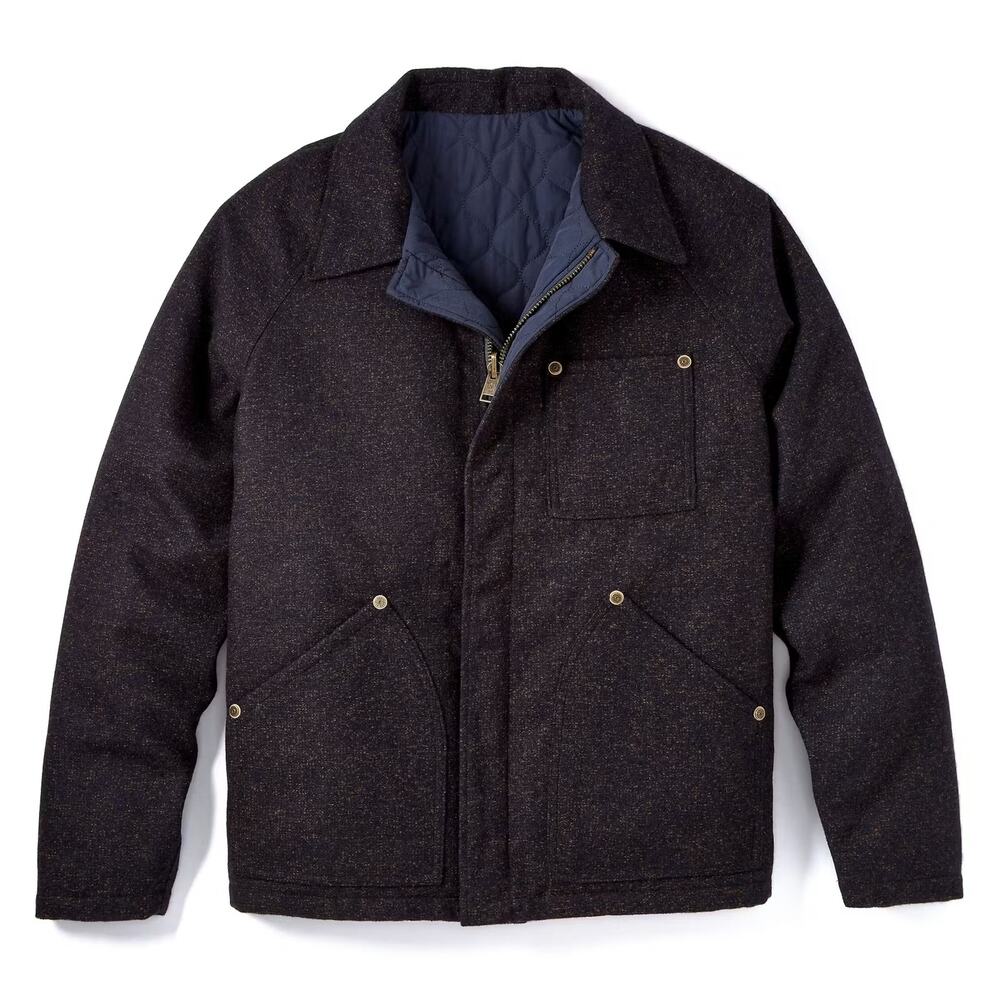 Flint and Tinder Reversible Camp Coat Wool Quilted Size XXL Outerwear Jacket EUC
